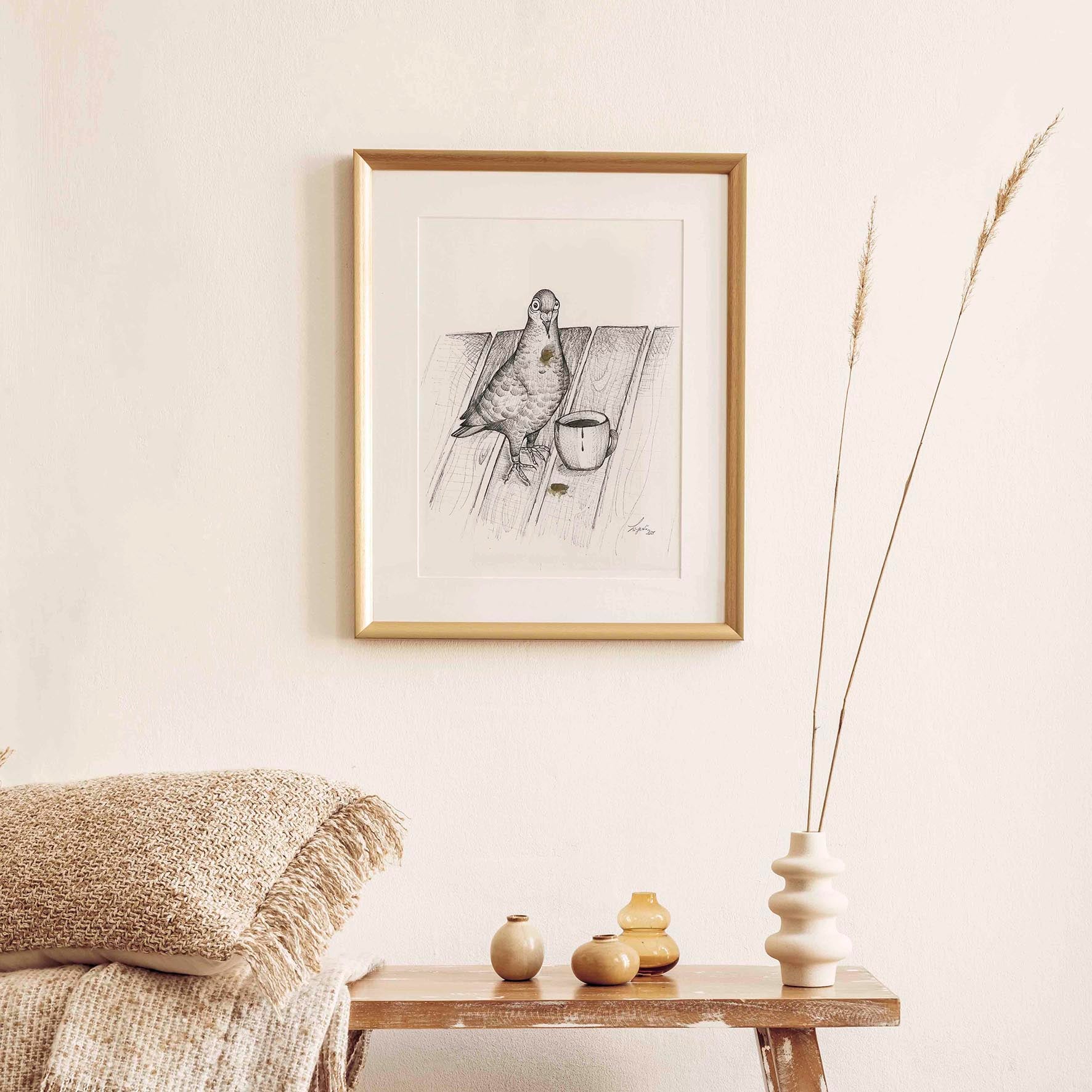 Kunstdruck - Taube