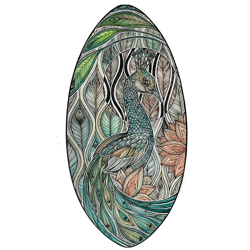 Gemälde Pfau - Hanna Ligeti