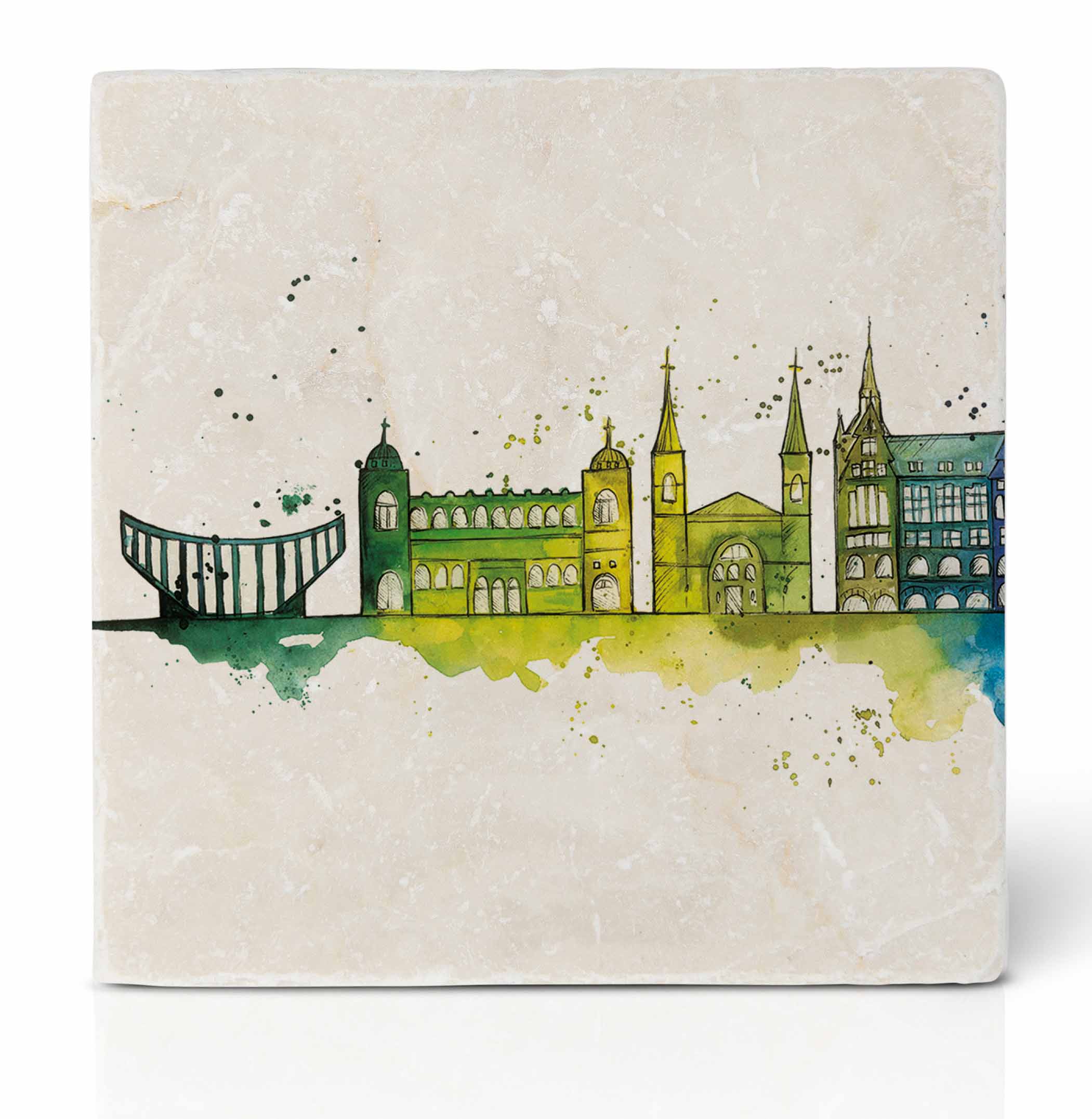 Tile coasters - set of 2 - Wuppertal