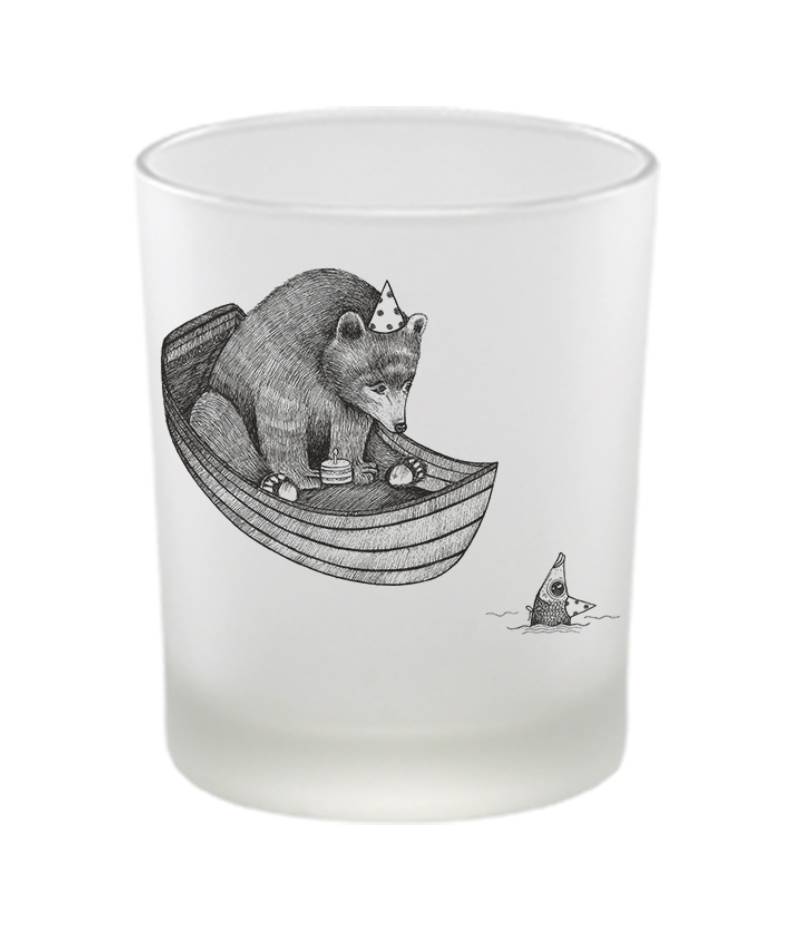 Windlicht Bär mit Boot 