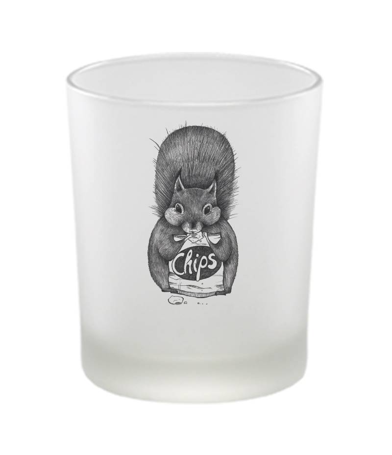 Windlicht Teelicht Eichhörnchen