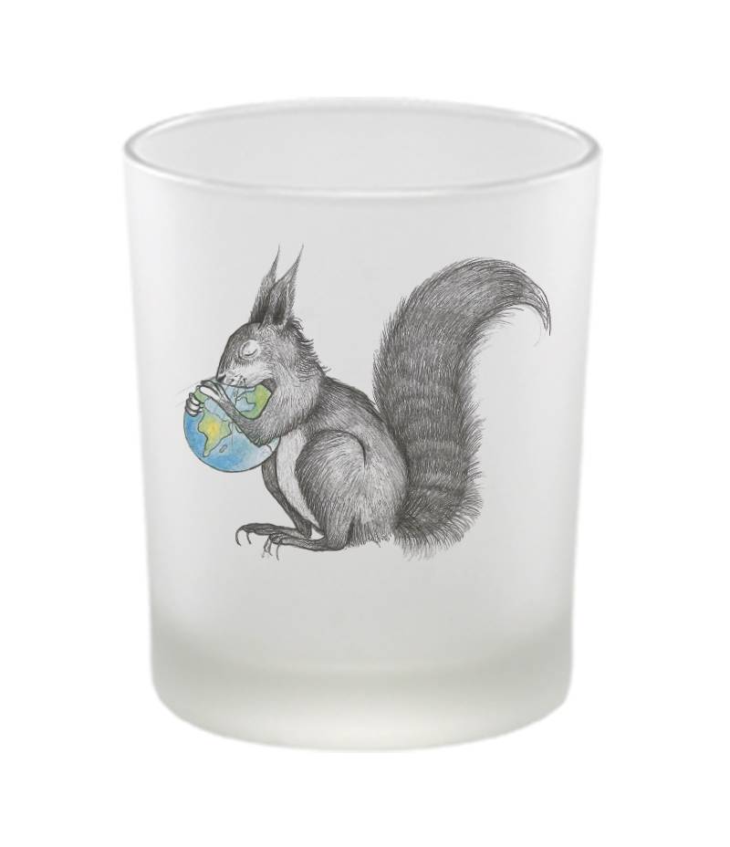 Windlicht Teelicht  Eichhörnchen Welt