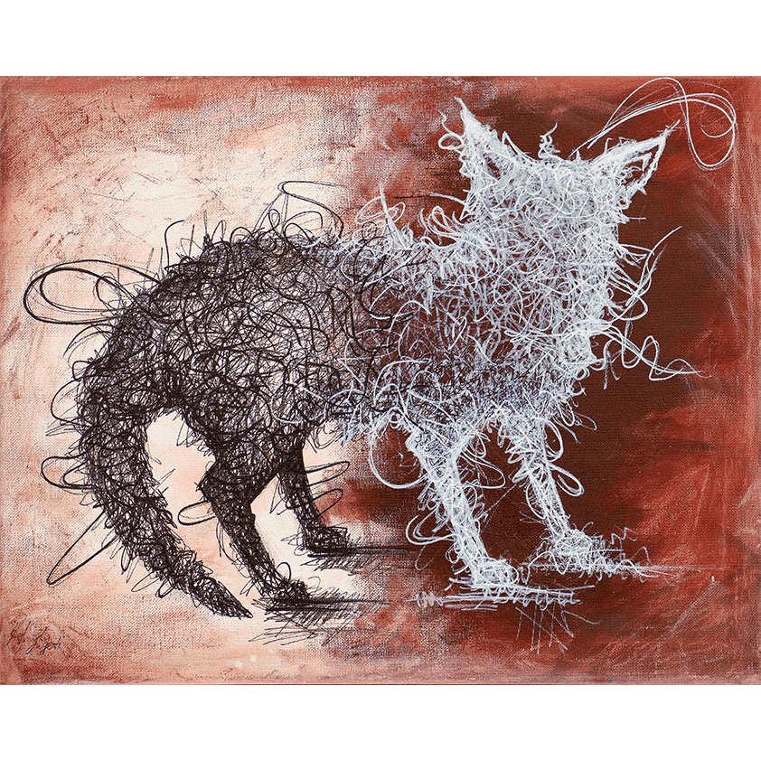 Gemälde Katze - Hanna Ligeti