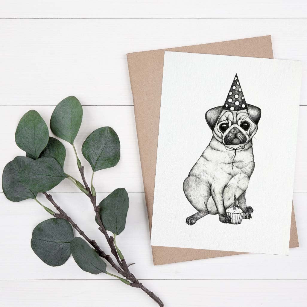 Grußkarte Hund zum Geburtstag