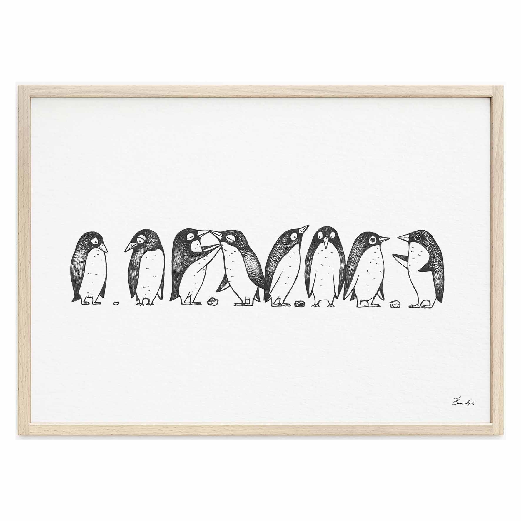 Kunstdruck Pinguine