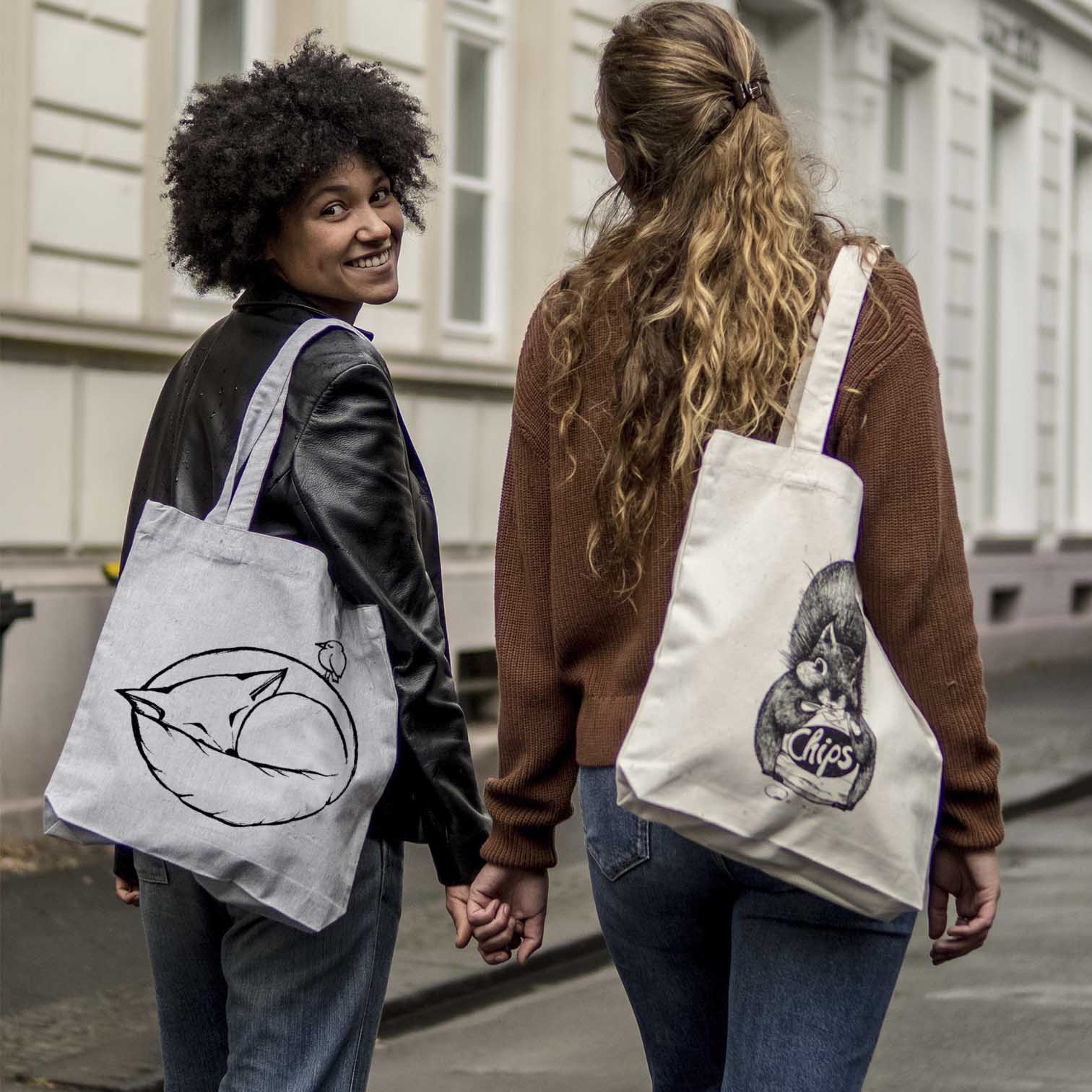 Jutebeutel – Schlafender Fuchs