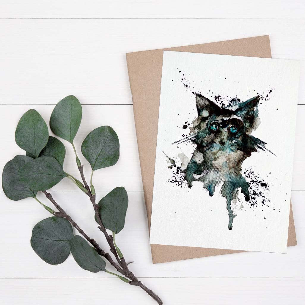 Grußkarte Waschbär - Waldtiere